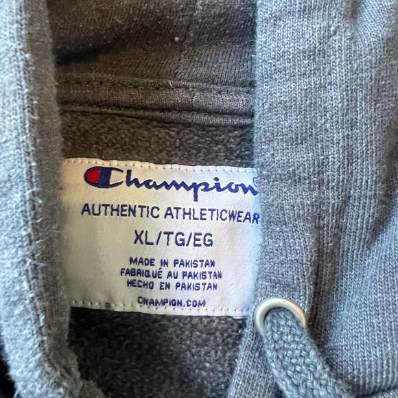 Champion Men's Gray Hoodie - Picture 2 of 3